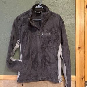 Mountain Hardware fleece zip up jacket, grey, women’s large